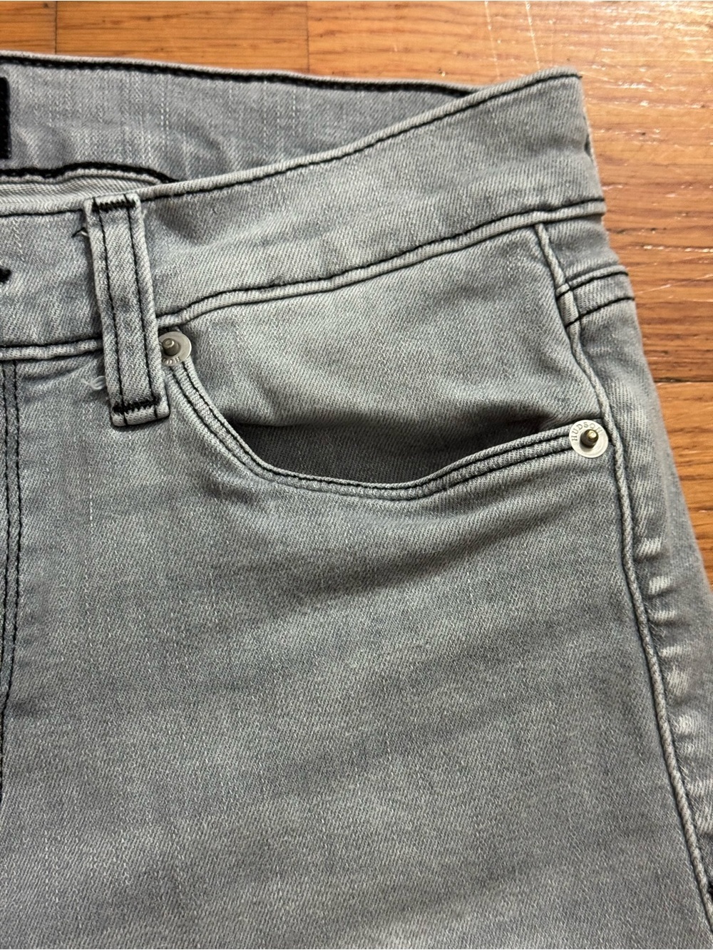 HUDSON Los Angeles Natalie Skinny Grey Denim Jeans in women’s 28 - Picture 8 of 15